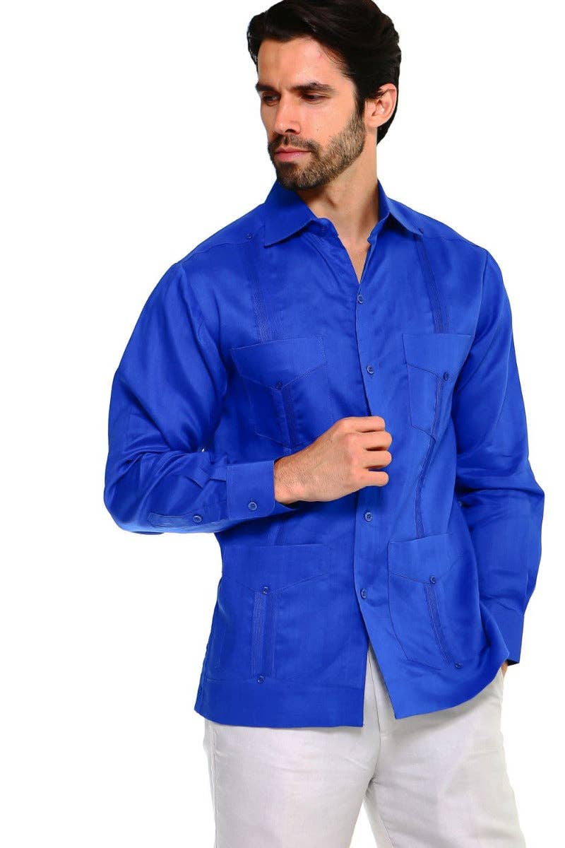 MOJITO COLLECTION – wholesale Buttoned-down shirt – Men's – Mojito Men's Plus Size Guayabera Shirt Classic Poly Cotton Long Sleeve 3X-8X10