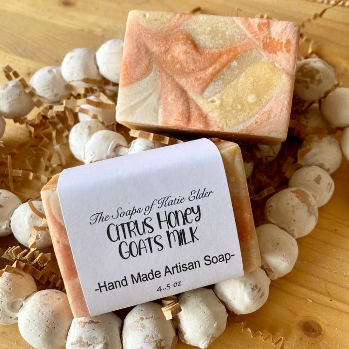 Sabonete Citrus Honey Cabras com Sabonete de Leite de Cabra 4,5 oz por atacado de The Soaps of Katie Elder