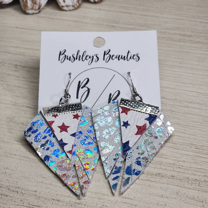 Bushleys Beauties, LLC - Wholesale Dangle Earrings - 4th of July Boho Earrings