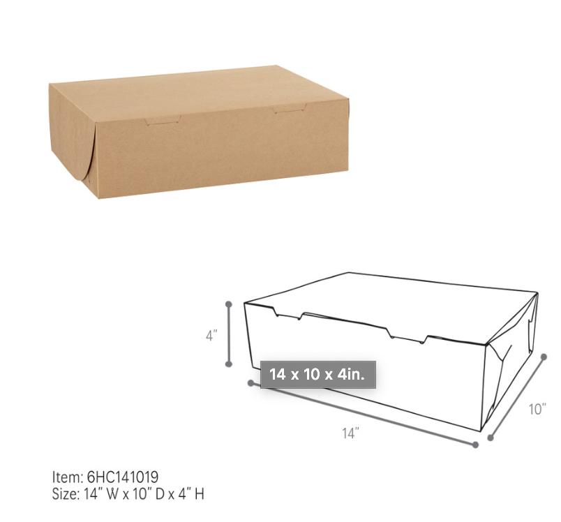 Kis Paper - Wholesale Gift Box - Custom Print Kraft Bakery Box 14x10x4 inches2