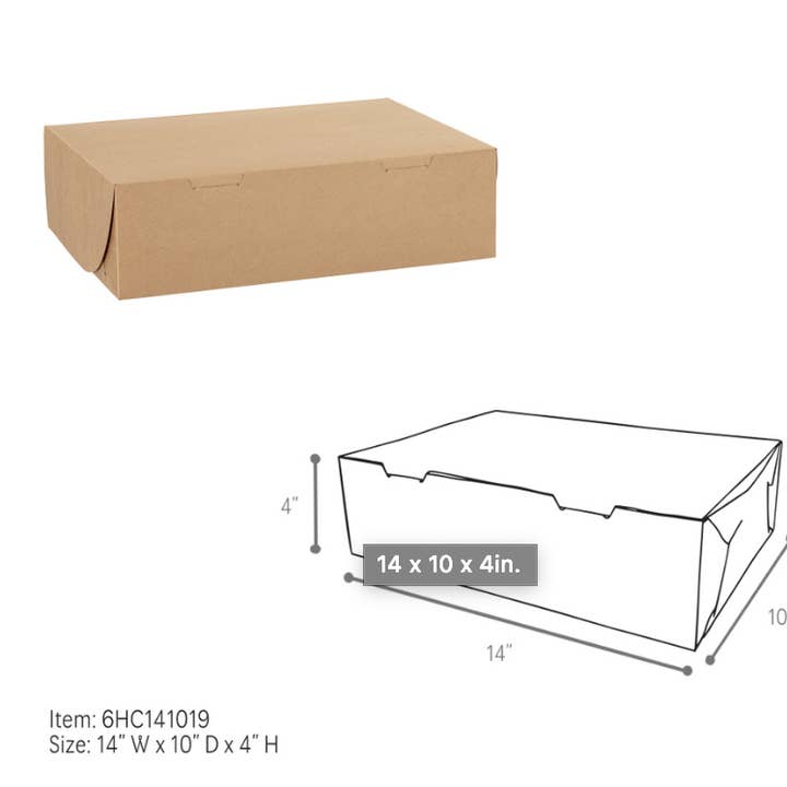 Kis Paper - Wholesale Gift Box - Custom Print Kraft Bakery Box 14x10x4 inches2