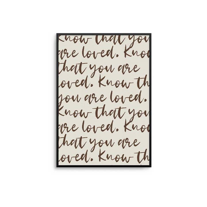 Sabe que eres amado Impresión de guion para venta al por mayor de D'LUXE PRINTS