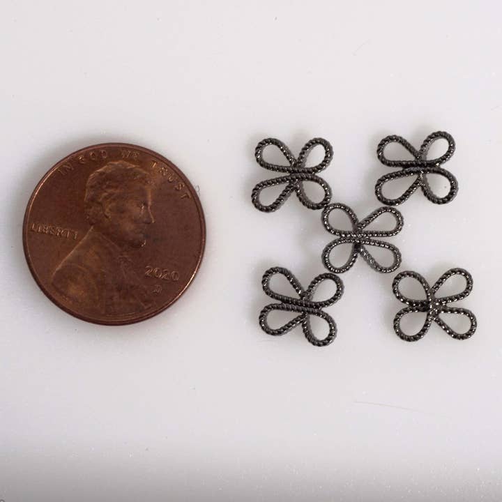 Continental Beads - Wholesale Individual charm/pendant - Filigree Flower Connector - Measure 9mm - Available in Multiple Colors - Sold Individually - CON10204