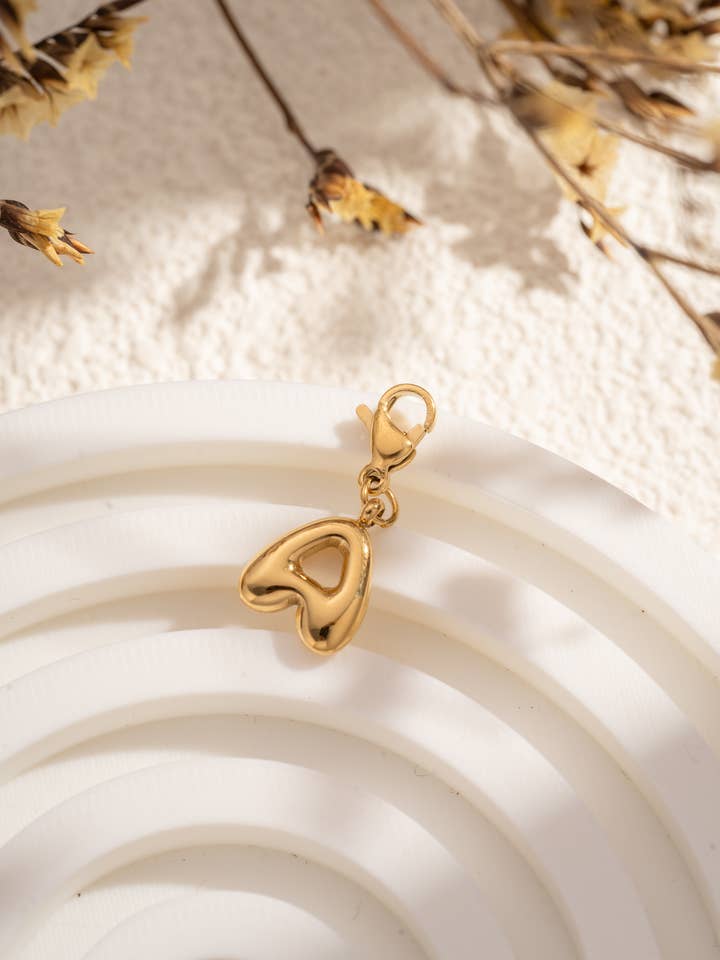 Aanhanger letter A alfabet roestvrij staal personaliseerbaar voor wholesale door COSMOS