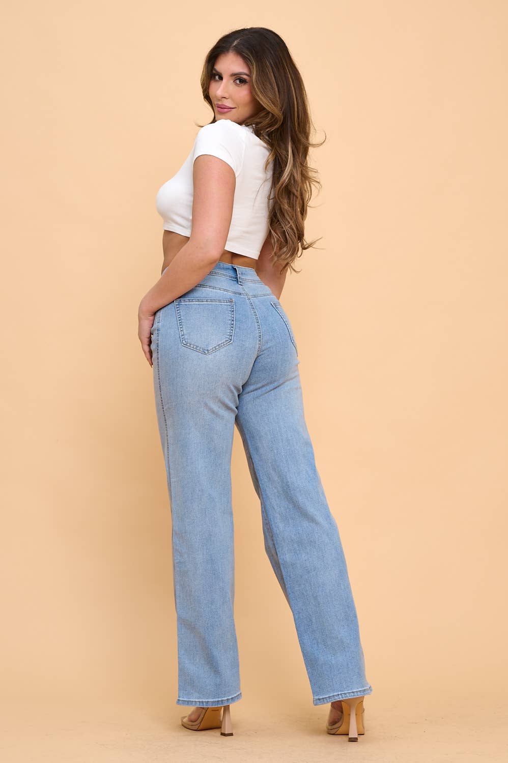 Denim Zone U.S.A. - Vente Jean – femme - JEAN EN DENIM ÉVASÉ À TAILLE MI-BASSE EXTENSIBLE2