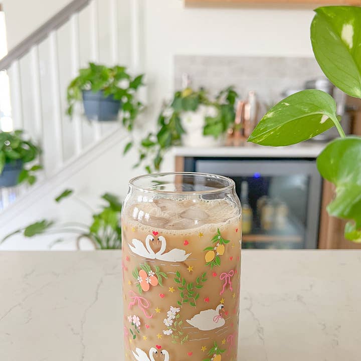 Hart and Flora Shop - Wholesale Drinking Glass/Cup - 16oz Swan Lake Glass