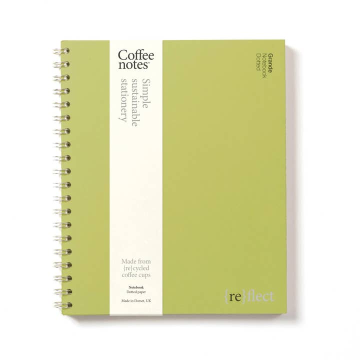 Coffeenotes - Wholesale Notebook - Pistachio Wirebound Notebook (Dotted)