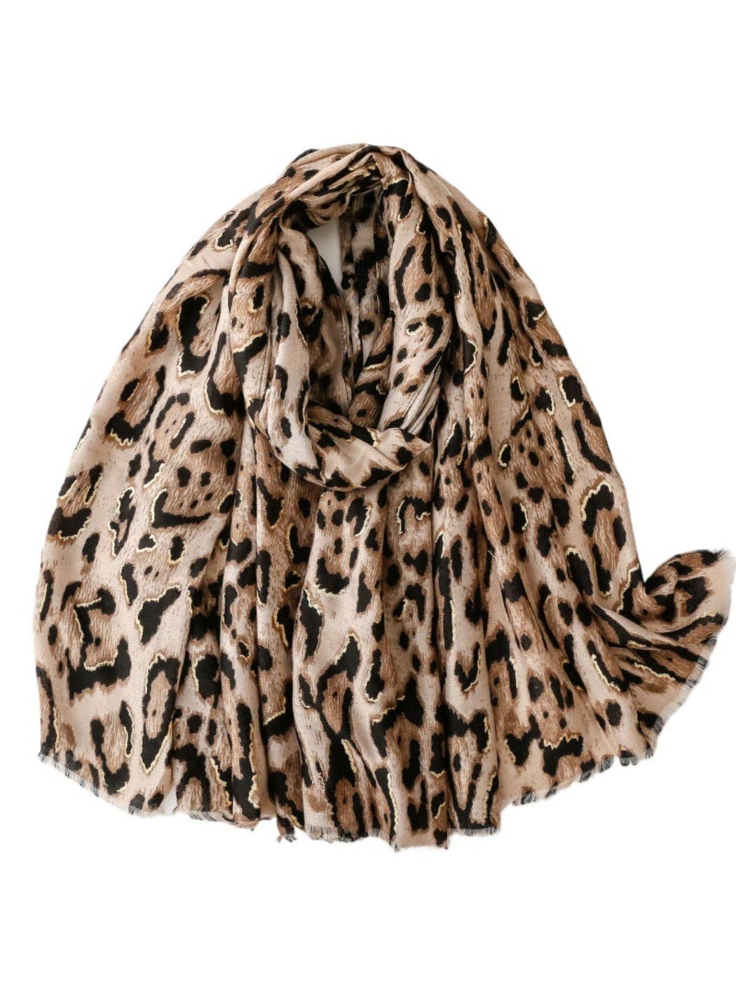 Funkyrel® Atzbranding Limited - Wholesale Scarf - Women's - Scarvii - Classic Winter Scarf with Leopard Print