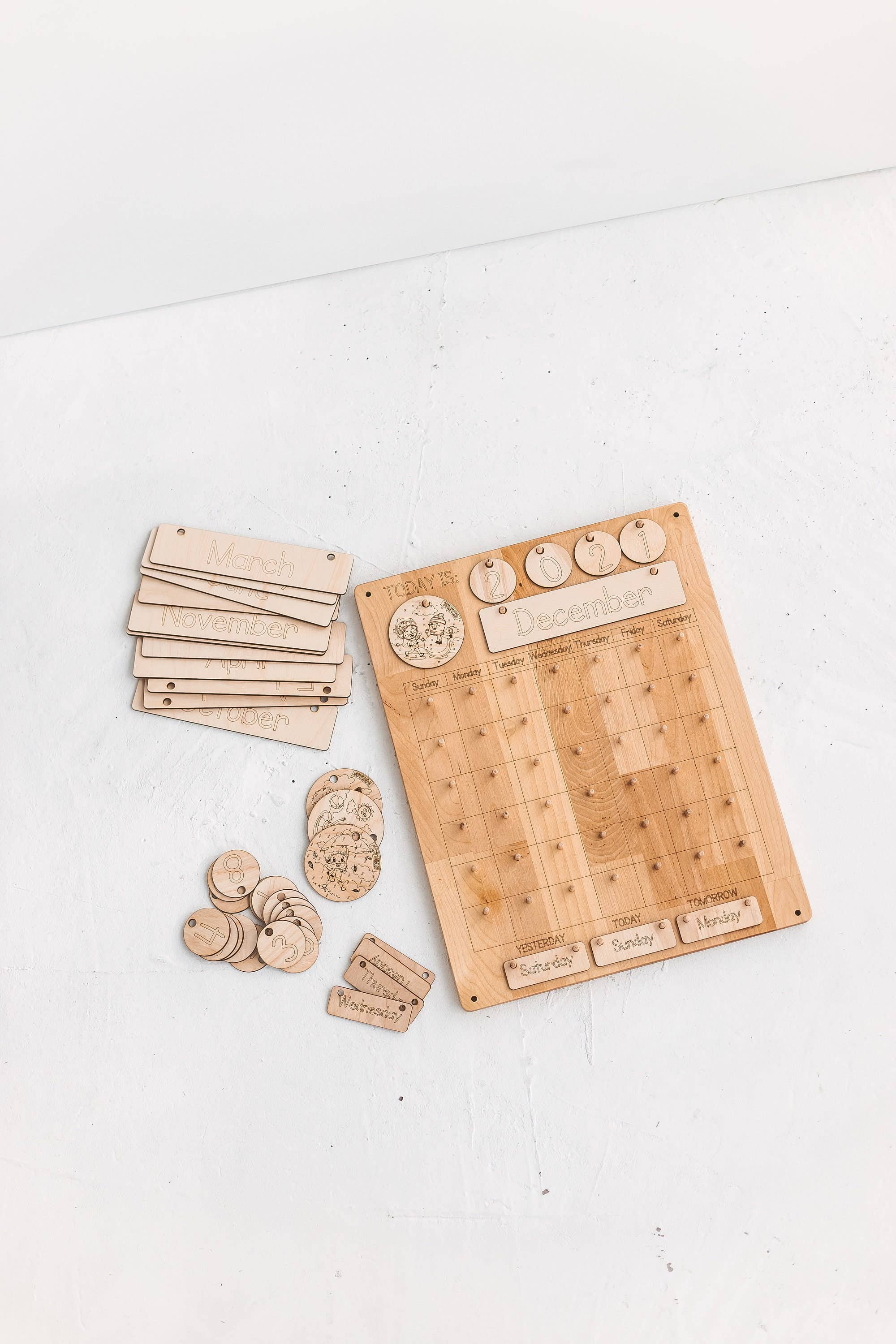 Woodinout - Wholesale Wood Toy - Kids - Calendar, Homeschool Montessori materials3