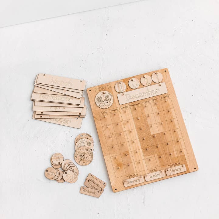 Woodinout - Wholesale Wood Toy - Kids - Calendar, Homeschool Montessori materials3