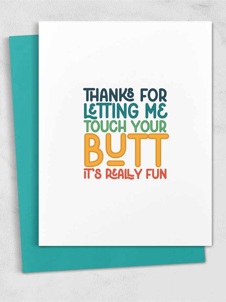 bedankt dat ik je billen mocht aanraken, het is echt een leuke kaart voor wholesale door Square Peggy