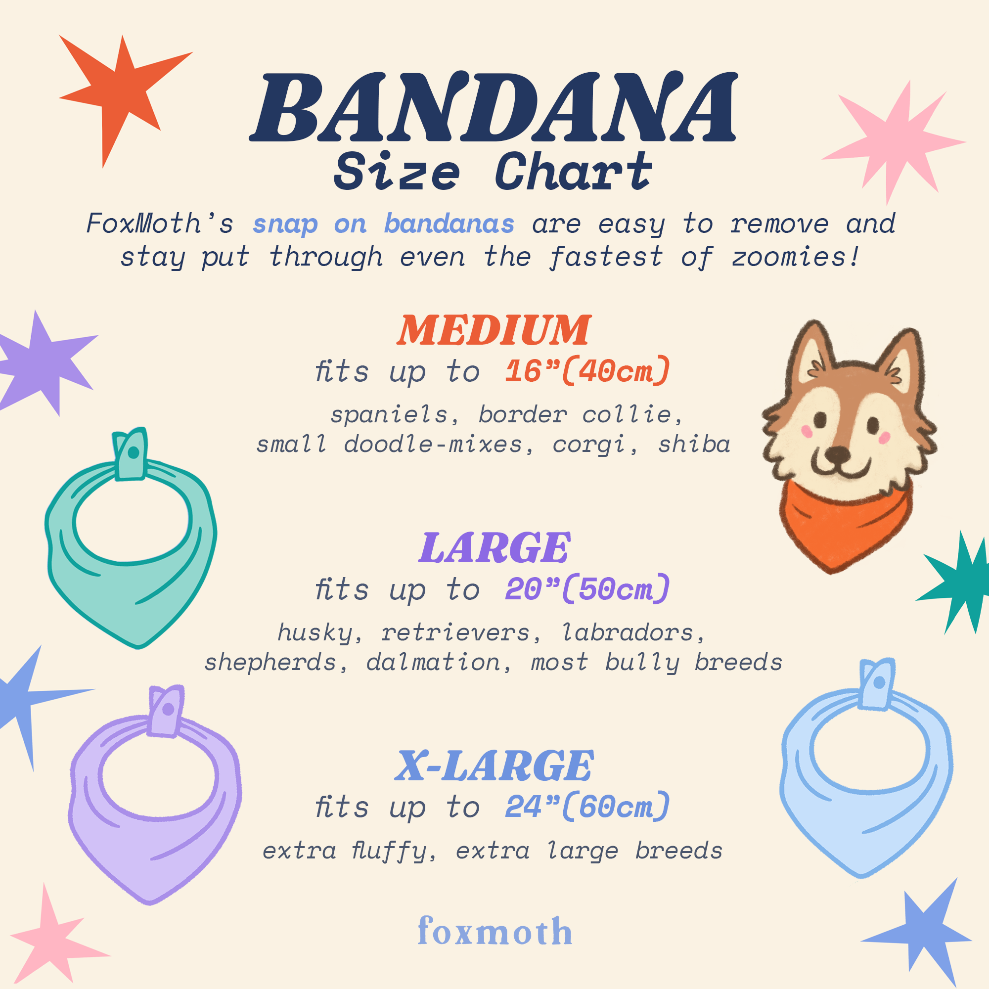 FoxMoth - Vente Bandana – chien - Plaid Érable | Bandana pour Chien à Pression | Automne, Chute, Flanelle3