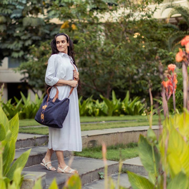 Darzah - Wholesale Tote Bag - Women's - Walid Unisex Bag - Navy3