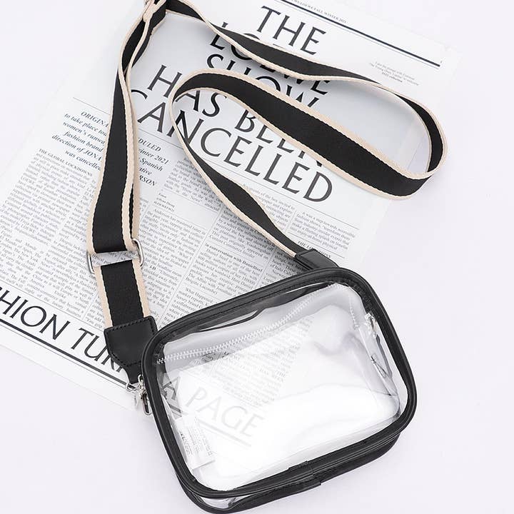 3AM BY H&D ACCESSORIES - Wholesale Clutch Bag - Women's -  Transparent Camera Bag w/ Wide Strap1
