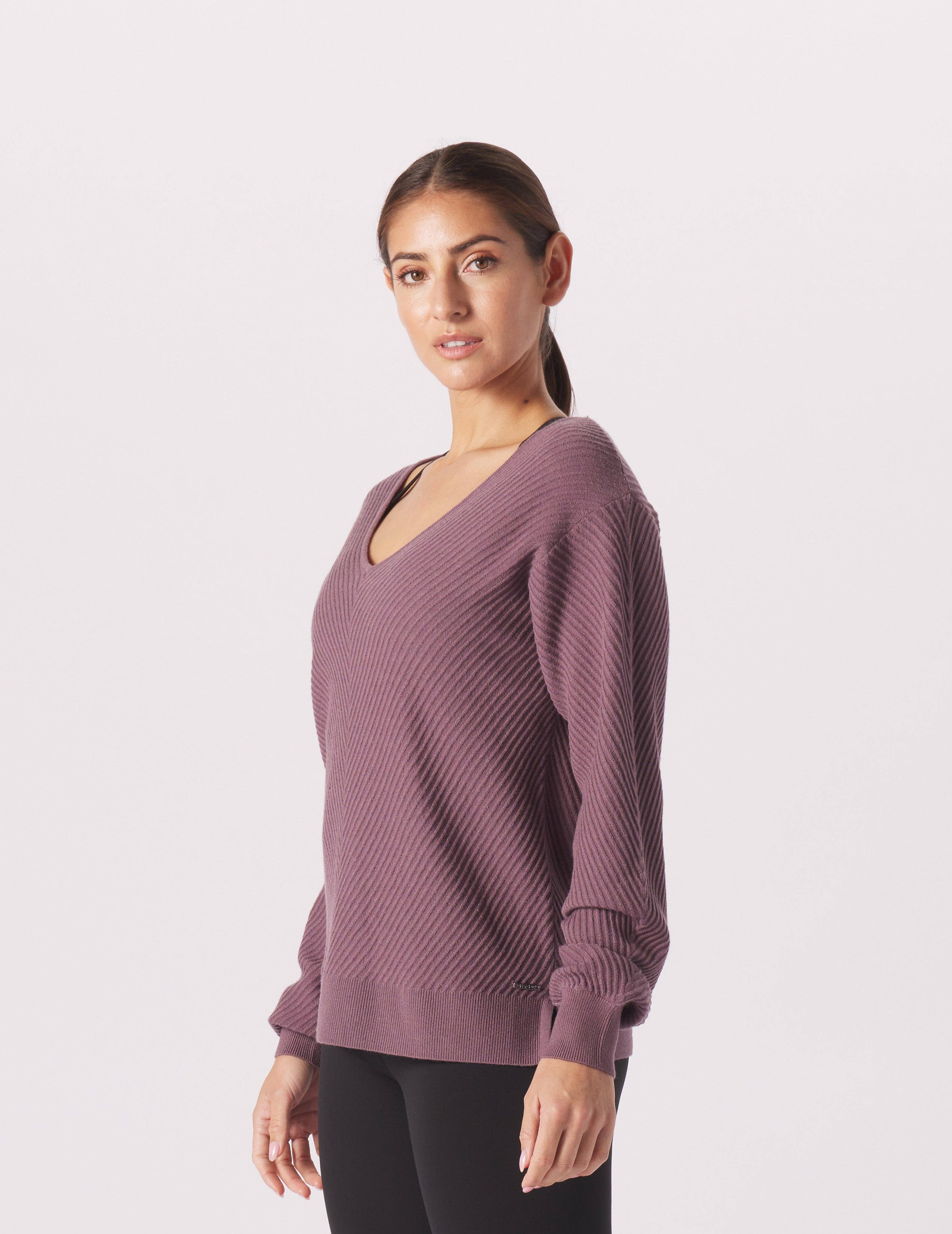 Luxury Rib Sweater: Berry Wine for wholesale on Faire1