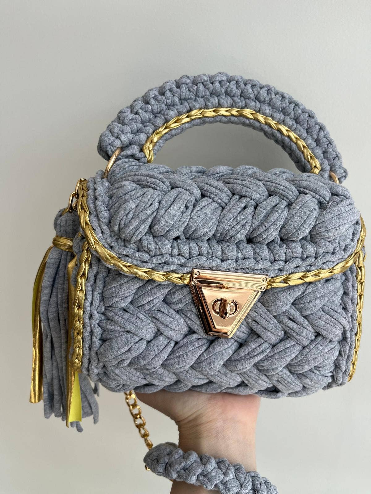 CHQEL - Vente Pochette – femme - Pochette de soirée CHQEL pour femmes, sac à main au crochet 4