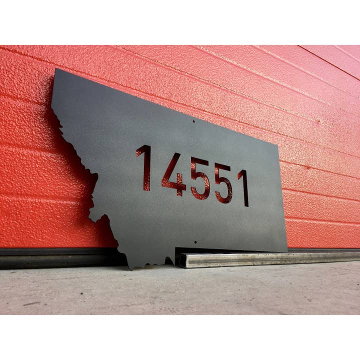 Indicatore di indirizzo dello stato del Montana | #1107a per la vendita all'ingrosso da parte di Think Metal - Thinking Creatively to Make it Metal