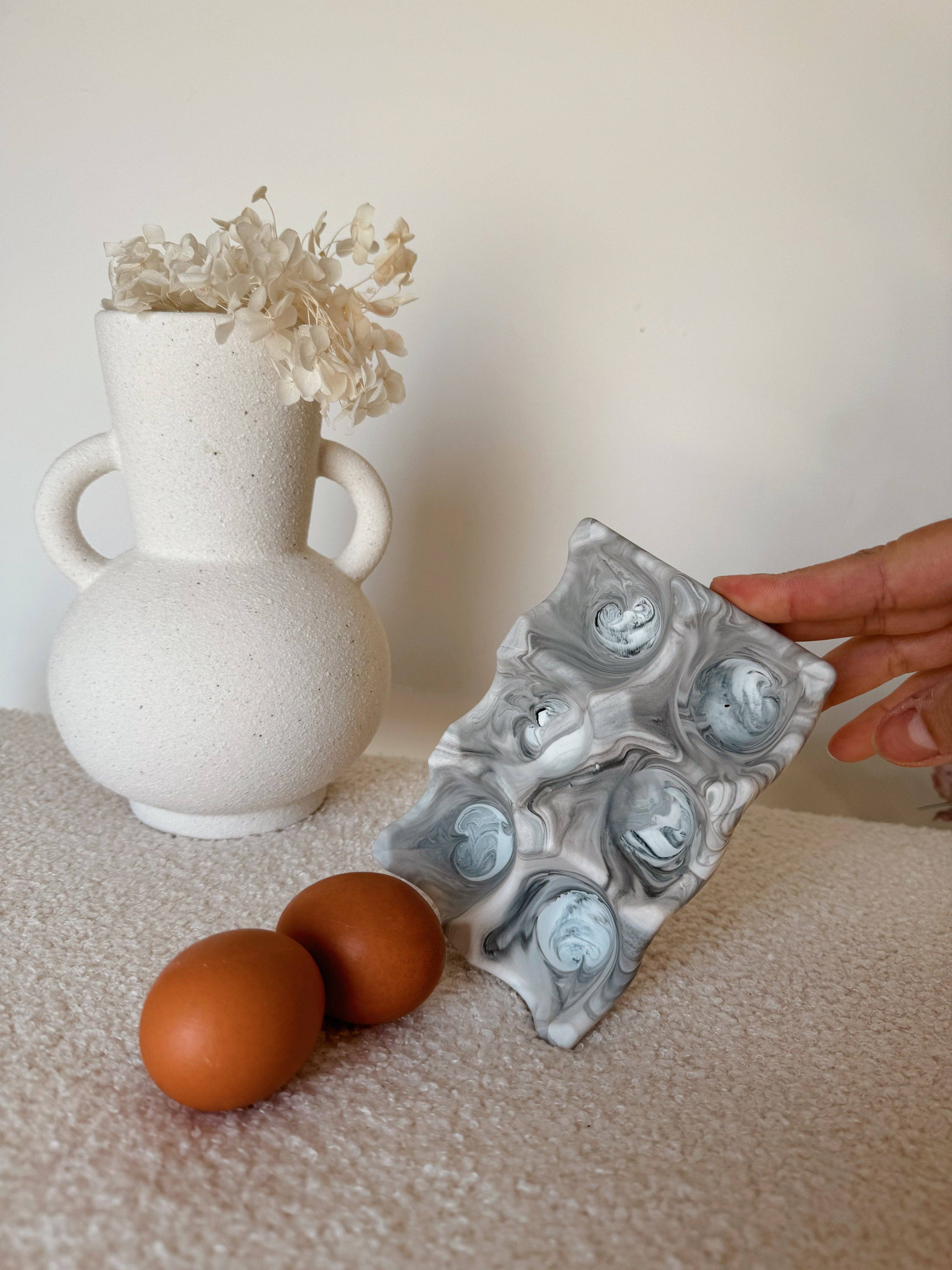 My Milky Candle – wholesale Dekorativ tallrik/fat/skål – Jesmonite äggbricka i valfri färg0