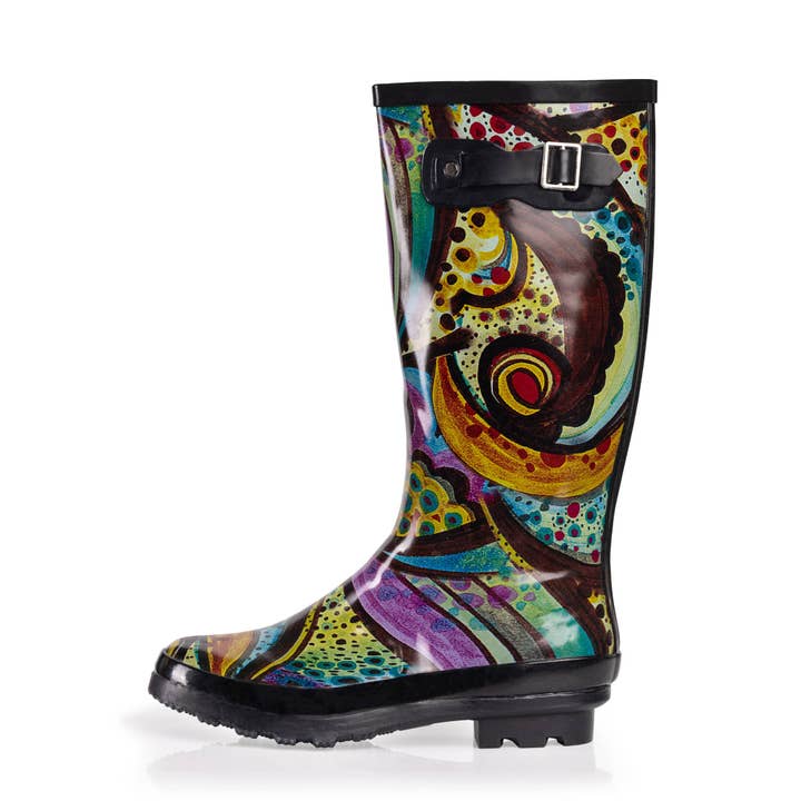 Eastern Off Price - Wholesale Rain Boots - Women's - Norty Women Hi Calf 13" Rain Boot 39211 Monet Print