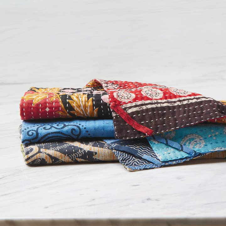 SERRV International - Wholesale Tea Towel - Kantha Dish Towels - Set of 33
