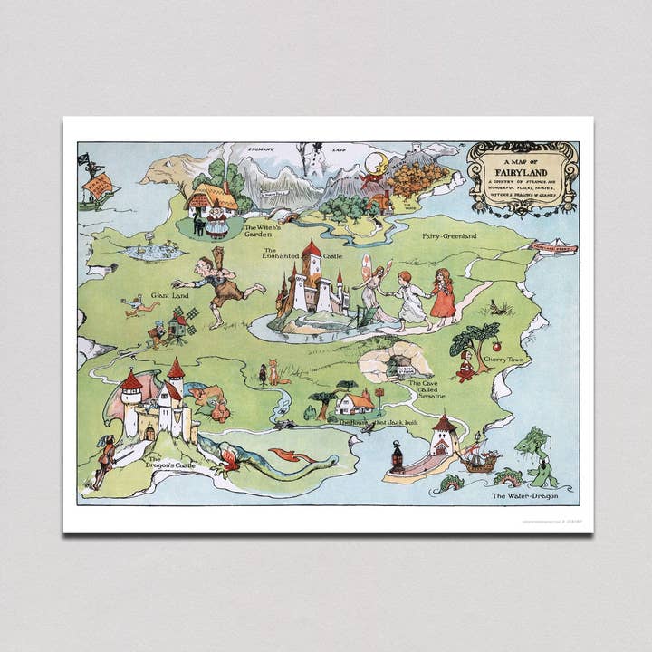 Karte von Fairyland - Fairies - Fairies Print für den Großhandel von Laughing Elephant