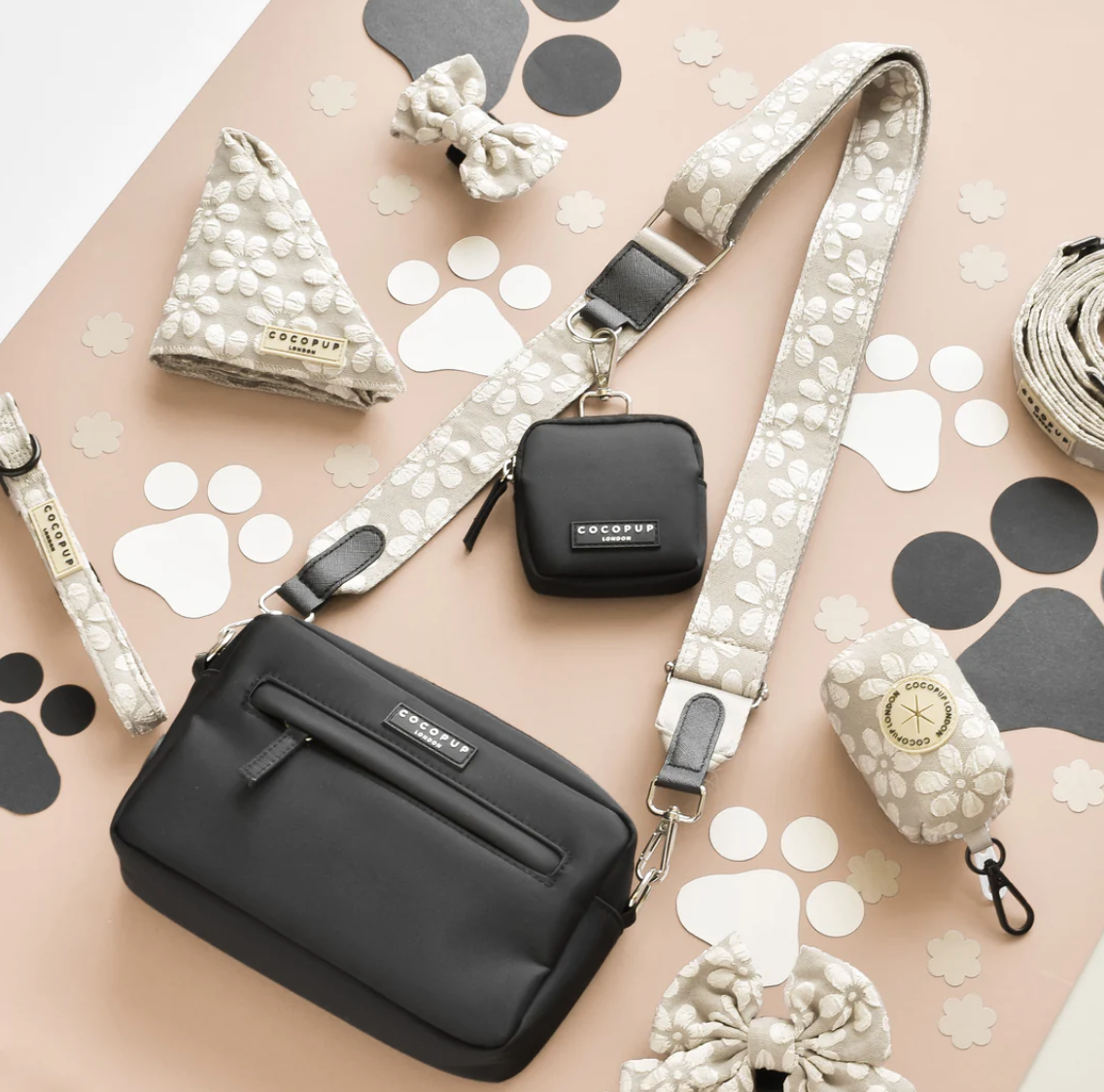 Cocopup London - Wholesale Bag Strap - Women's - LUXE Bag Strap - Mocha Flower1