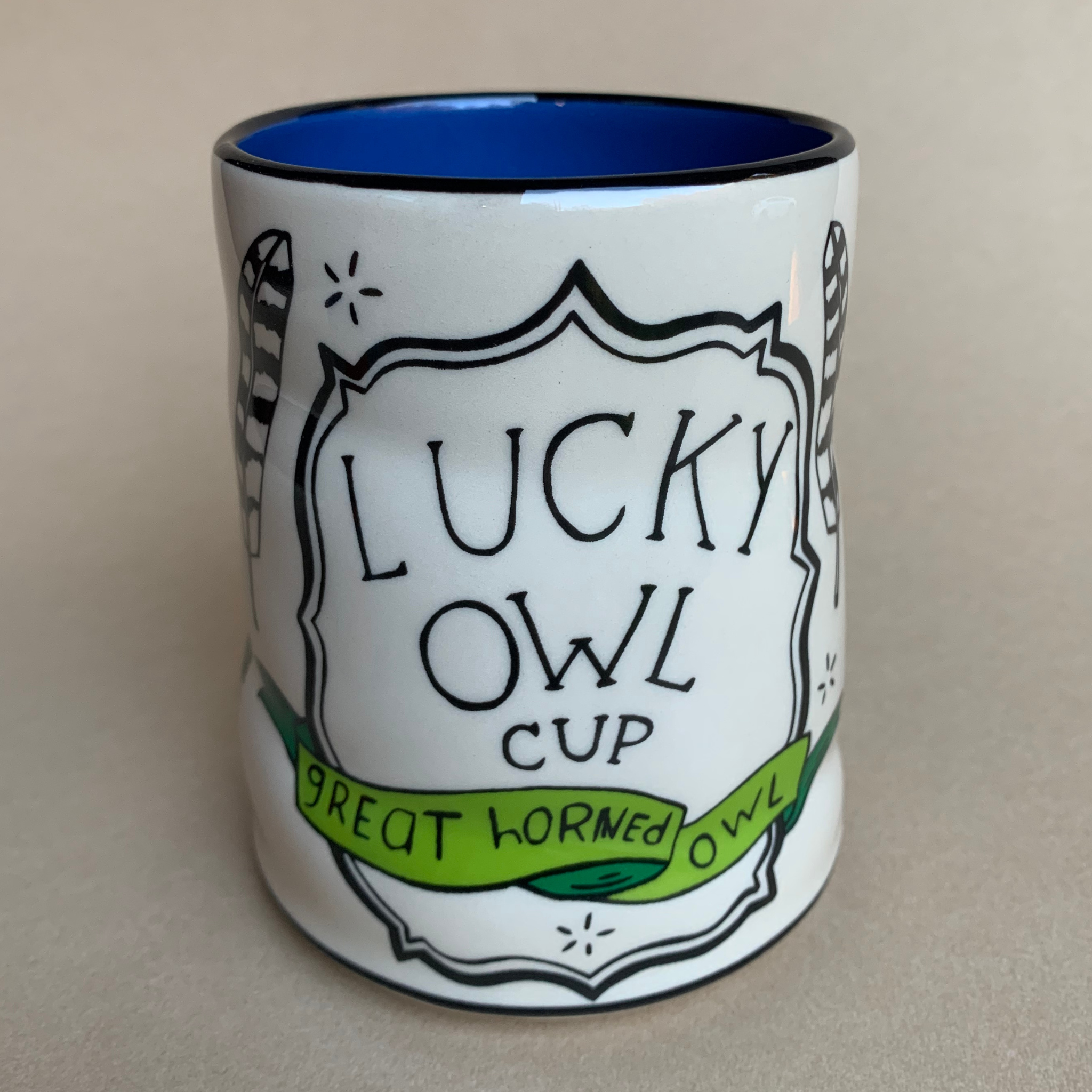 The Bowl Maker - Wholesale Coffee Mug - Lucky Great Horned Owl Cup - XLarge3