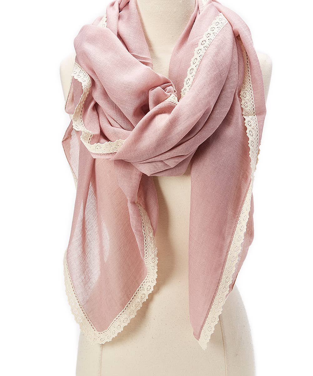JC Sunny Fashion – wholesale Scarf – Women's – JC021021 12 Colors-Oversized Lace-Trim Solid Scarf8