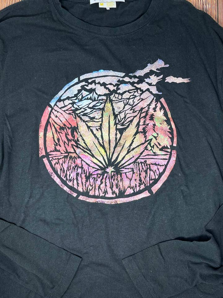 Four20 Hand Painted Bamboo Long Sleeve for wholesale by Third Wolf Designs
