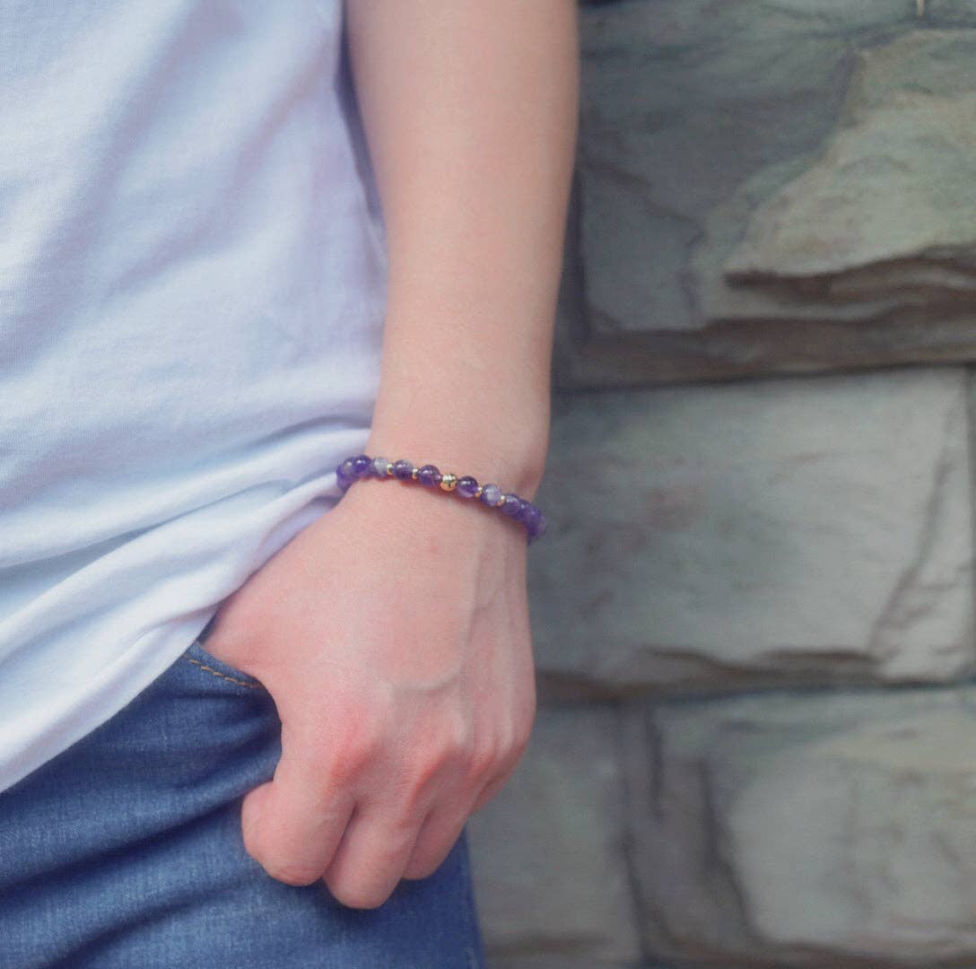 Moon Rituals - Wholesale Beaded Bracelet - 14K Gold AAAAA Grade Chevron Amethyst Bracelet - Your Path to Stress Relief and Inner Healing - Gift for Stress Relief, Christmas Crystal Gift5