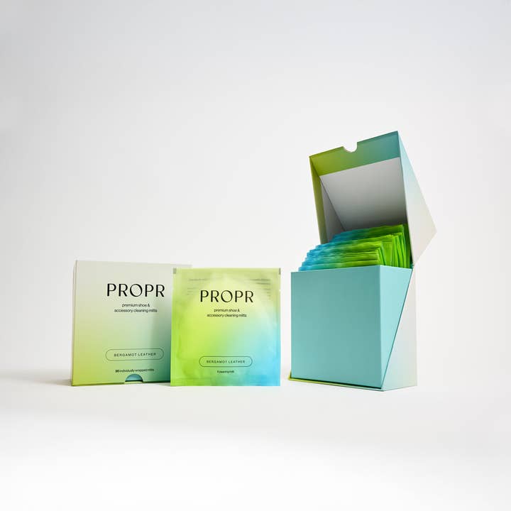 PROPR - Wholesale Shoe leather cleaner - Premium Shoe & Accessory Cleaning Mitts - Bergamot Leather2