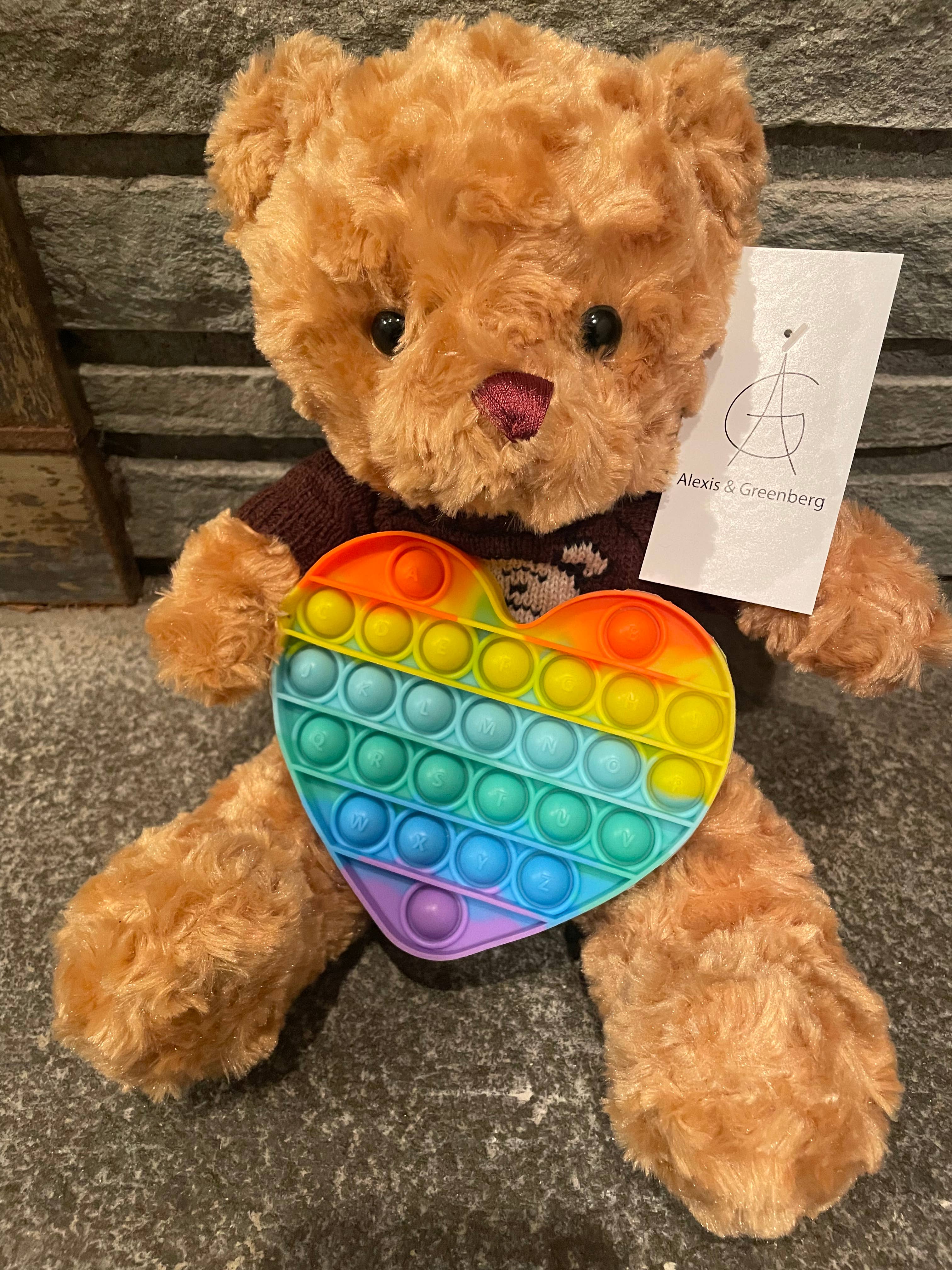 AlexisandGreenberg – wholesale Fidget toy – Kids – Fidget Plush Bear Sensory Bear Fidget toy Easter Teddy bear3