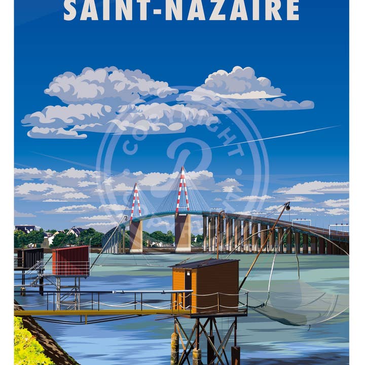 Printymania - Wholesale Poster - POSTER OF THE CITY OF SAINT-NAZAIRE - 30X40 CM