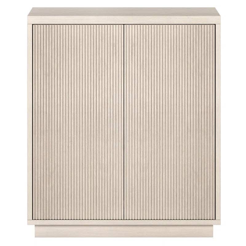 Beige Compact Wood Grain Accent Cabinet With Adjustable Shelf for wholesale on Faire0