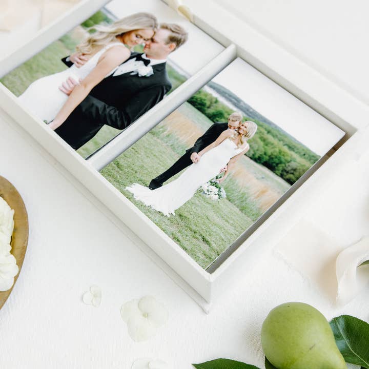 Abbey Ratcliff - Wholesale Keepsake box – Child & baby - Double Linen Keepsake Box - for Photos & Cards8