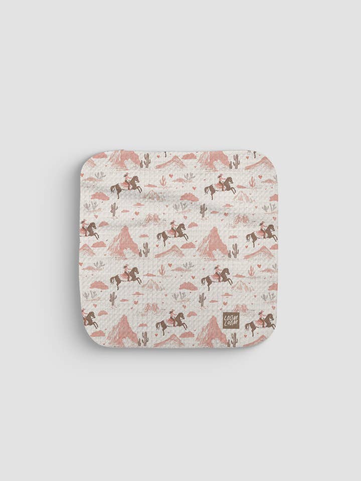 Pink Cowgirls Dishcloth for wholesale by Loom Loom