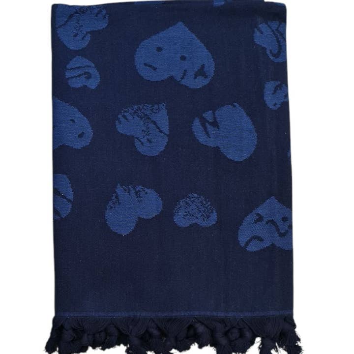 Lunaria Lab - Wholesale Throw/Decorative Pillow - Beach towel in Fouta Cuoricini3