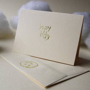 hpy bdy - Hand Foiled Card for wholesale by Text From A Friend