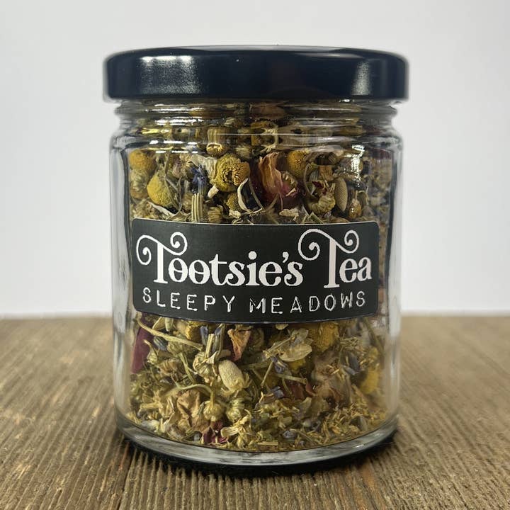Sleepy Meadows Tea Jar for wholesale by Tootsie's Tea
