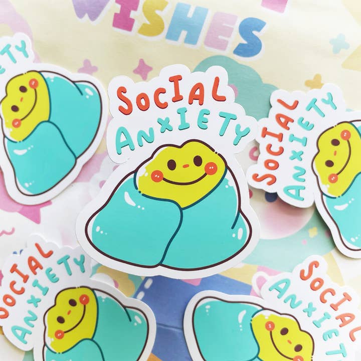 Social Anxiety Frog | Vinyl Sticker for wholesale by Ghostiekid