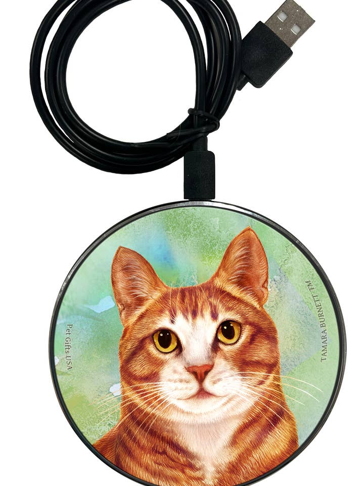 Tuxedo Orange and White - Zoomies Phone Charger for wholesale by Pet Gifts USA, LLC