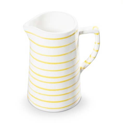 Geel gestreepte waterkan (0,7 L) voor wholesale door Gmundner Keramik Handels GmbH