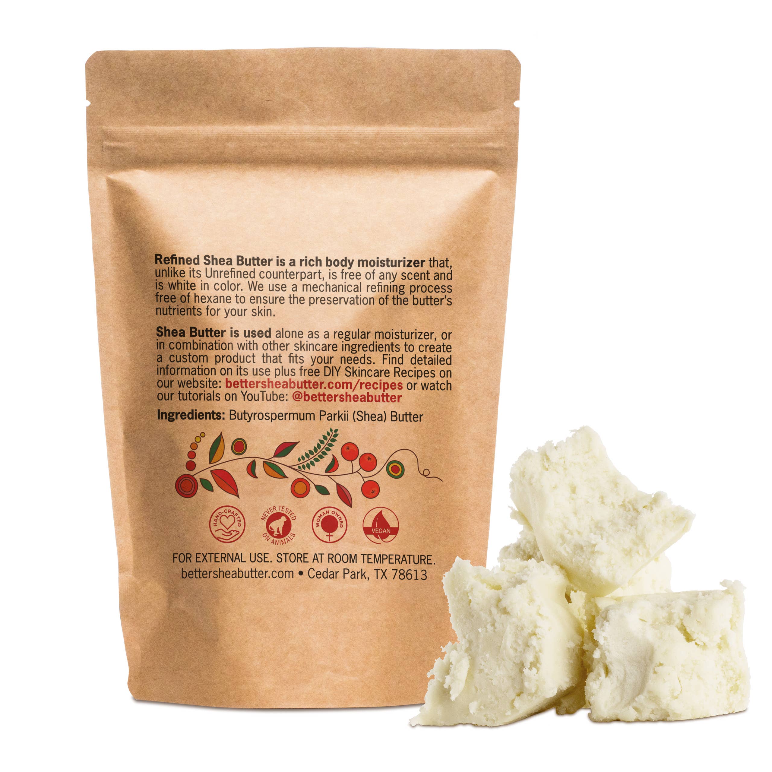 Better Shea Butter - Wholesale Body Balm/Butter - Refined Shea Butter - 1 lb block2