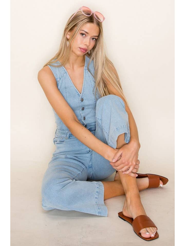 White Birch - Wholesale Jumpsuit - Women's - JP50277 Short Sleeve Solid Knit Jumpsuit5