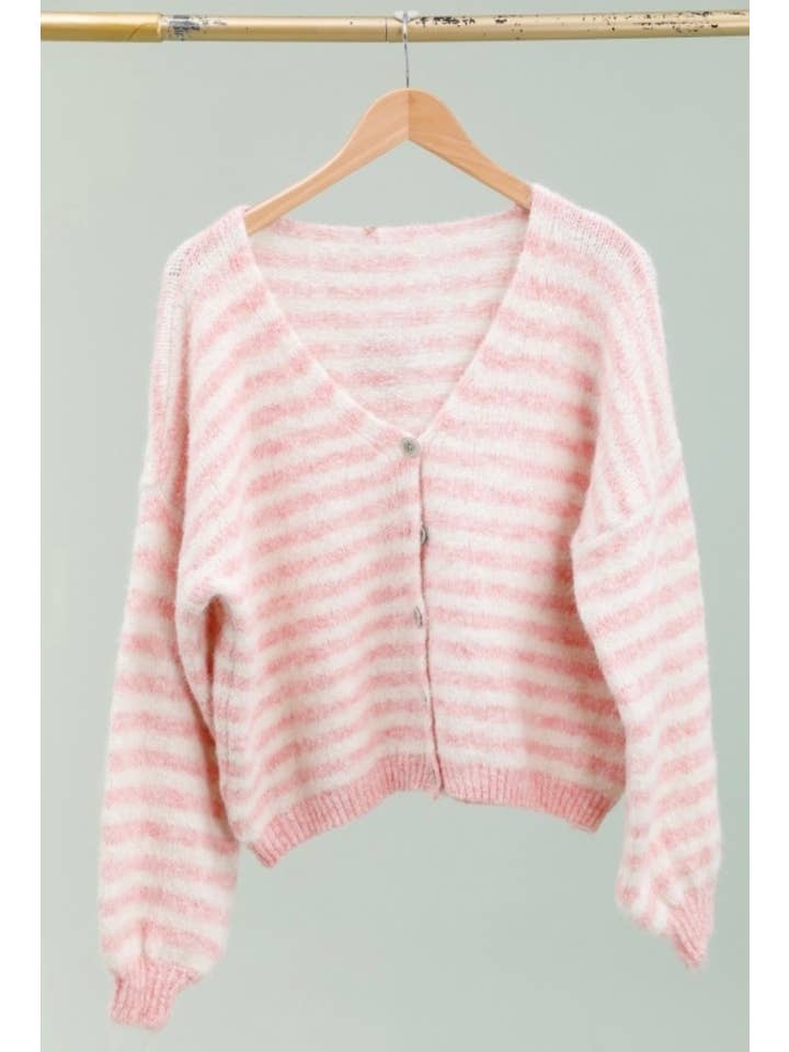 LÉA & LUC - Wholesale Cardigan - Women's - Striped cardigan REF. 510628