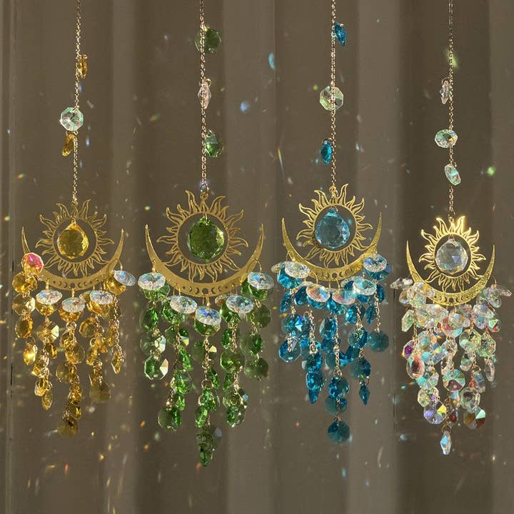 Dipped Shop - Wholesale Suncatcher - Sun Moon Colorful Crystal Hangings DP25A912
