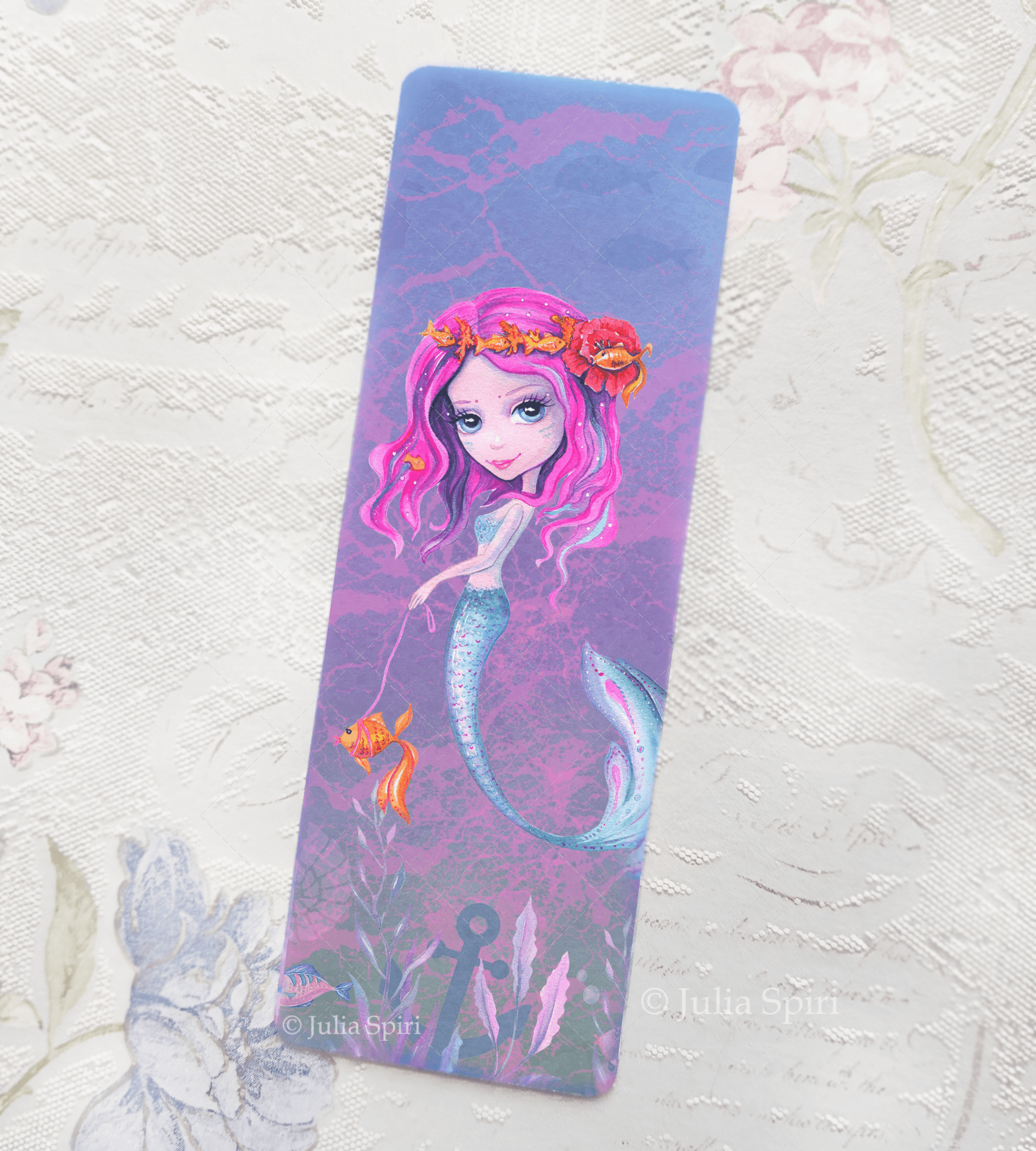 Julia Spiri - Wholesale Bookmark - Marcador para libros. Sirena de fantasía0