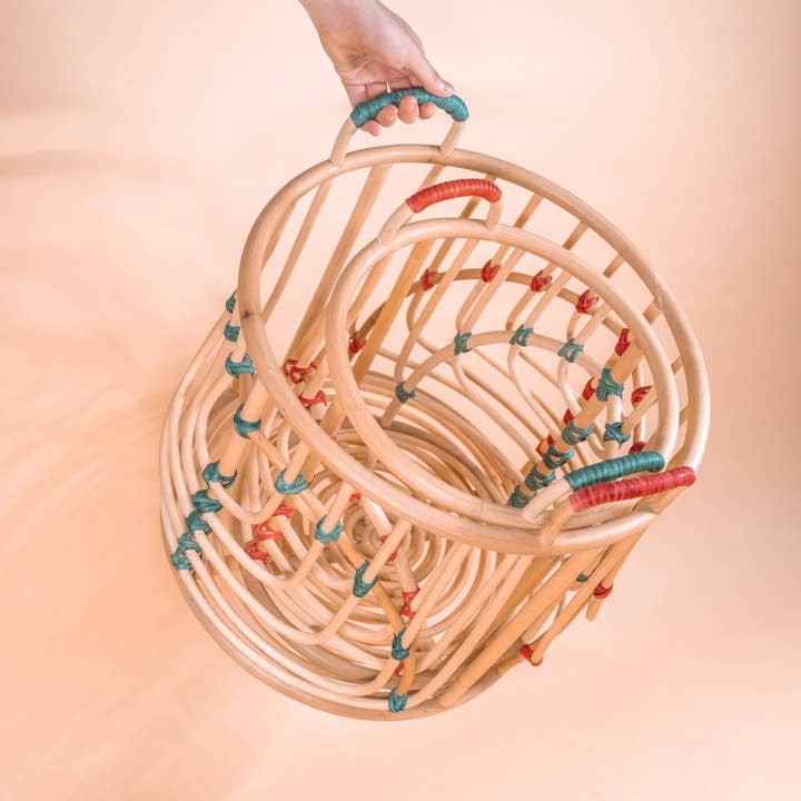 MOMIJI - Wholesale Basket - Kids & Baby - Handcrafted- Iris Storage Baskets (Set of 2) - Rattan Wicker5