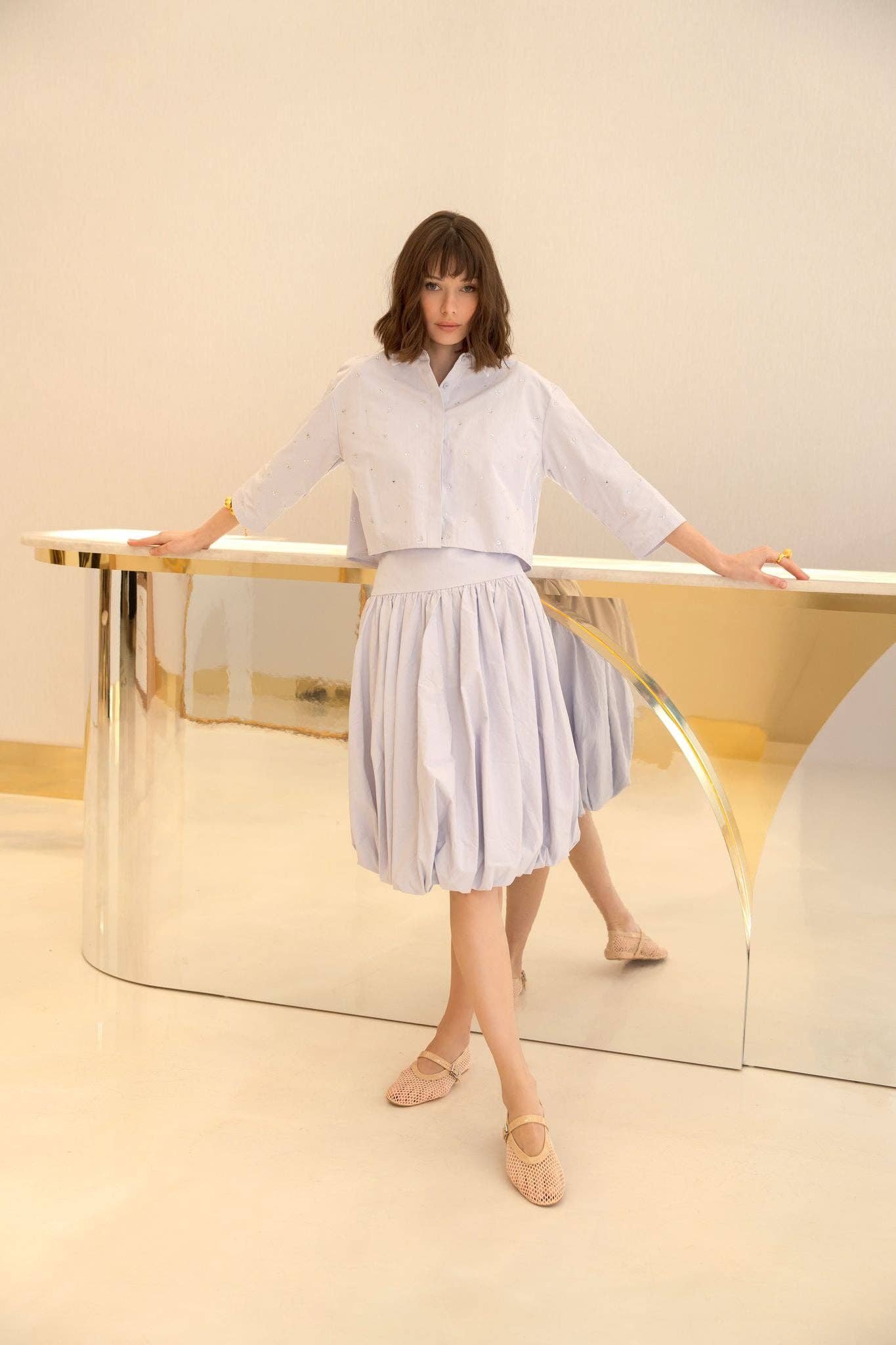 Aleeza Paris – wholesale Top & skirt set – Women's – Bubble Set Shirt2