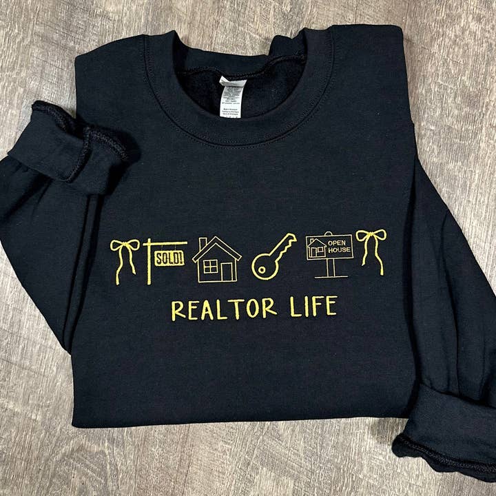 Wills Creek Designs - Wholesale Sweatshirt - Women's - Realtor Life Wholesale Embroidered Sweatshirt